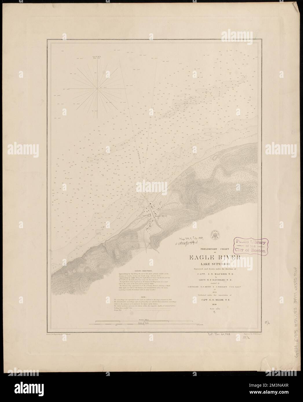 Tabella preliminare di Eagle River, Lake Superior , Harmors, Michigan, Eagle River, Mappe, carte nautiche, Michigan, Eagle River, carte nautiche, Superior, Lake, Eagle River Michigan, Maps Norman B. Leventhal Map Center Collection Foto Stock