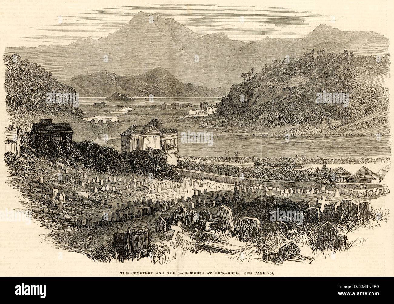 Il cimitero e l'ippodromo di Hong Kong Foto Stock