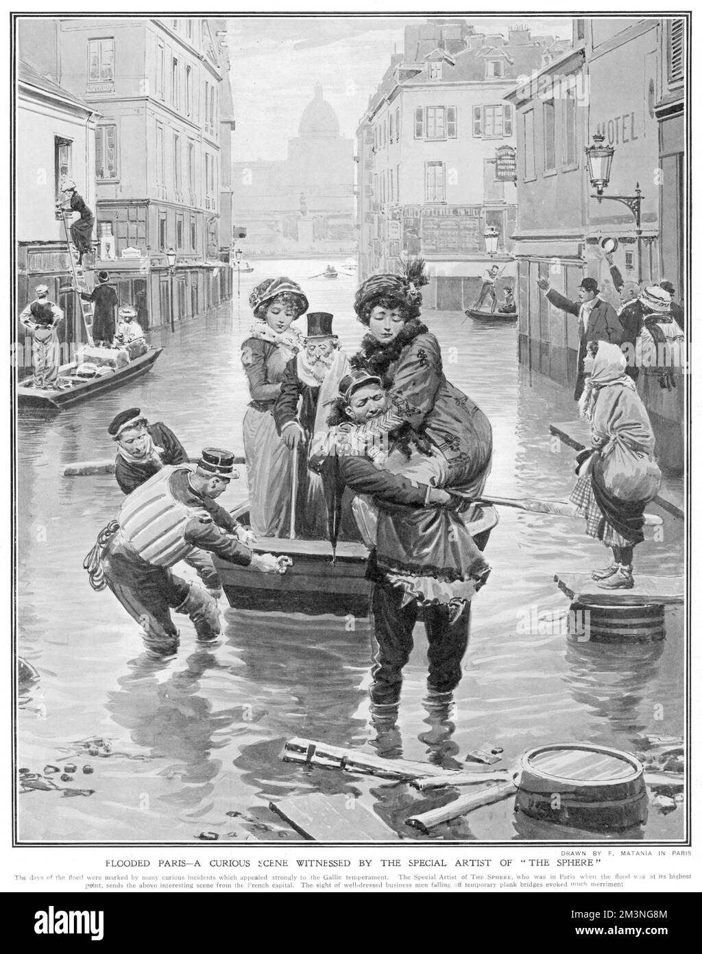 Inondati Parigi Foto Stock