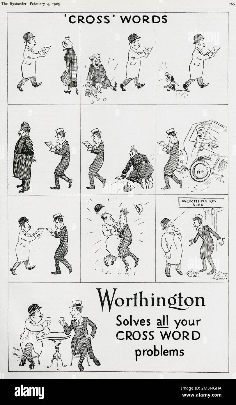 Pubblicità Worthington Crosswords Foto Stock