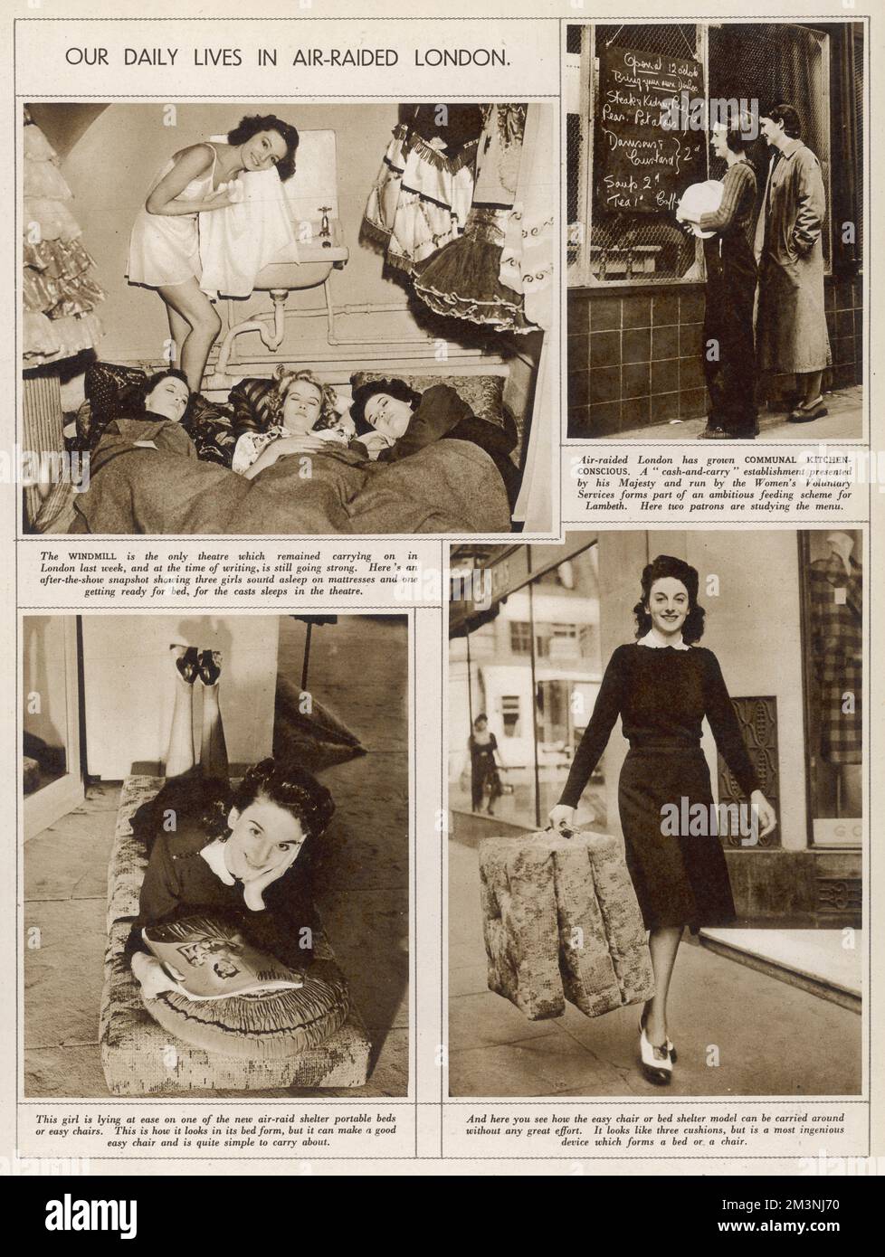 Vive tutti i giorni a Londra durante il Blitz Foto Stock