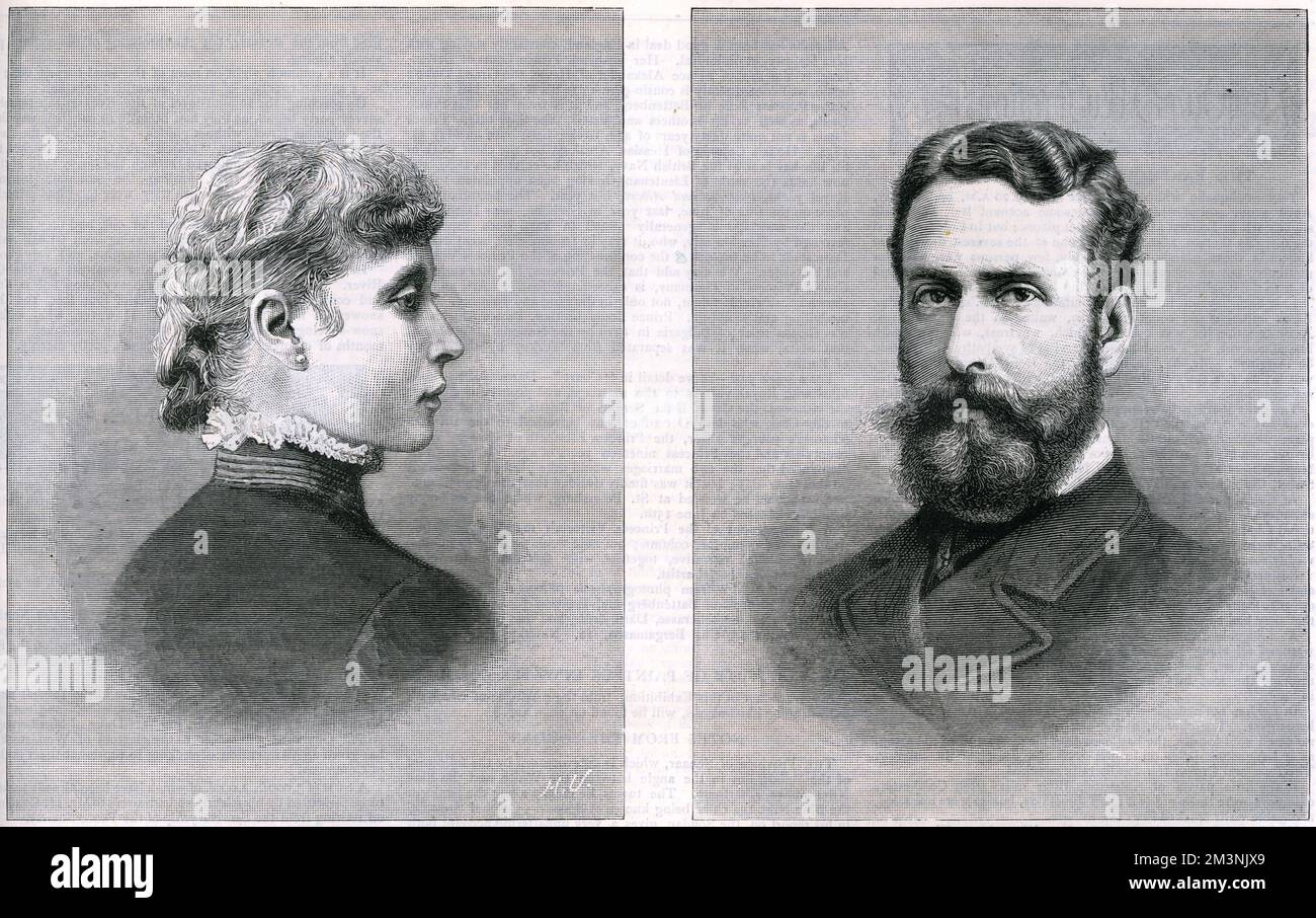 Principessa Vittoria d'Assia e principe Luigi Battenberg Foto Stock