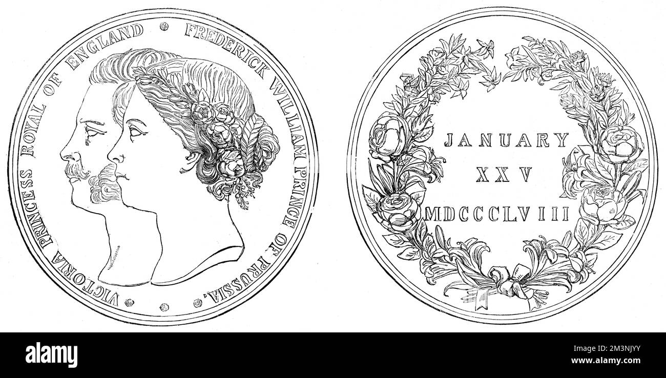Medaglia di nozze Royal Commemerative Foto Stock