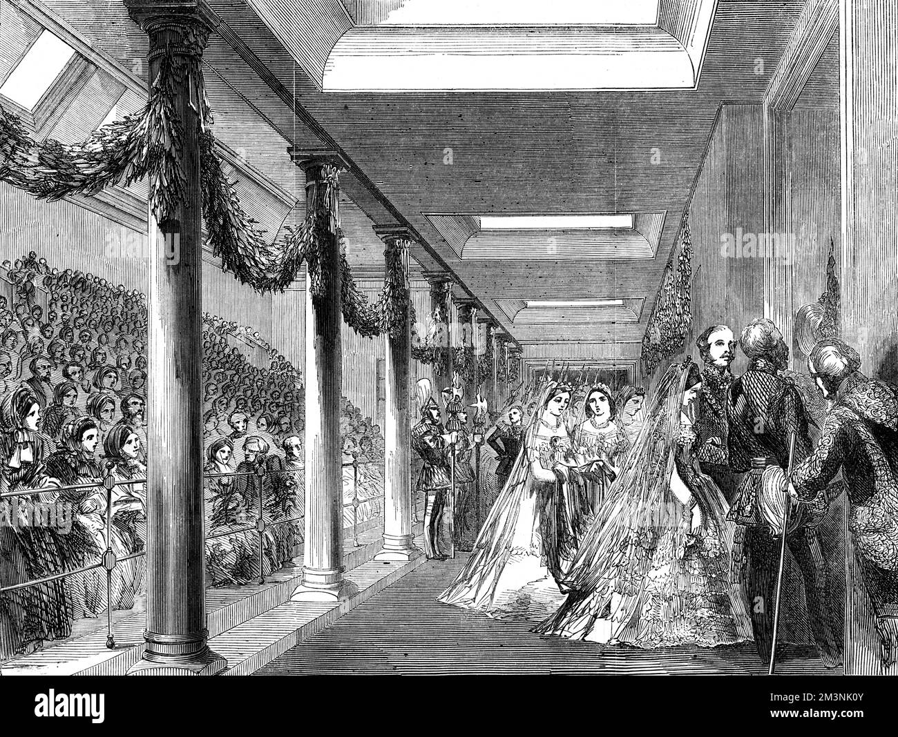 La processione della festa di nozze reale, 1858 Foto Stock