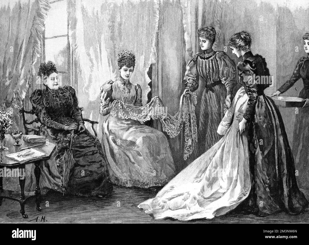 Matrimonio reale 1893 - acquisto di materiali per trousseau Foto Stock