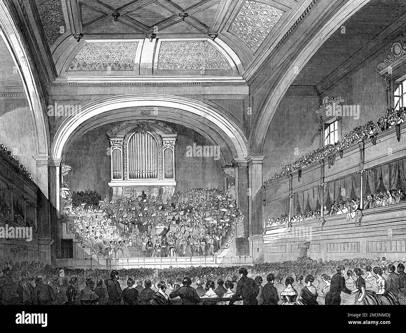 Interni della Liverpool Philharmonic Hall, 1849 Foto Stock