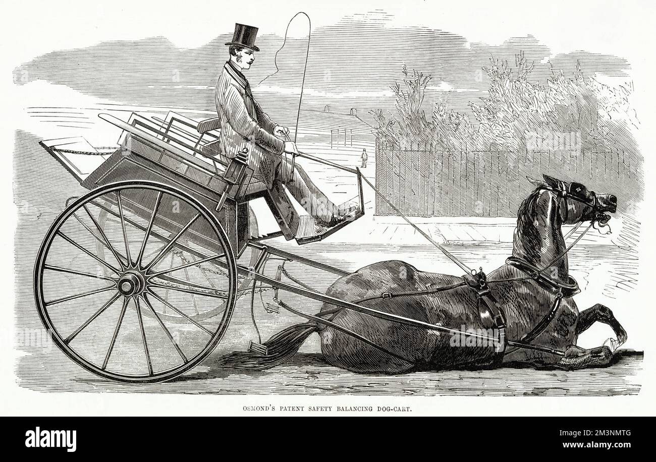 Osmond's Patent Safety Balancing Dogcart 1875 Foto Stock