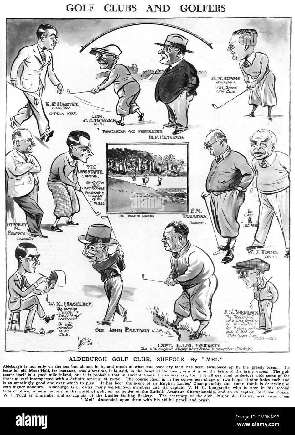 Aldeburgh Golf Club Foto Stock
