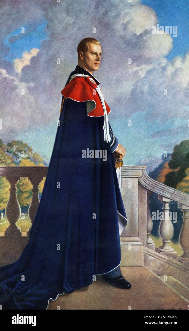 Ritratto del Principe Filippo, Duca di Edimburgo (1921). Data: 1959 Foto Stock