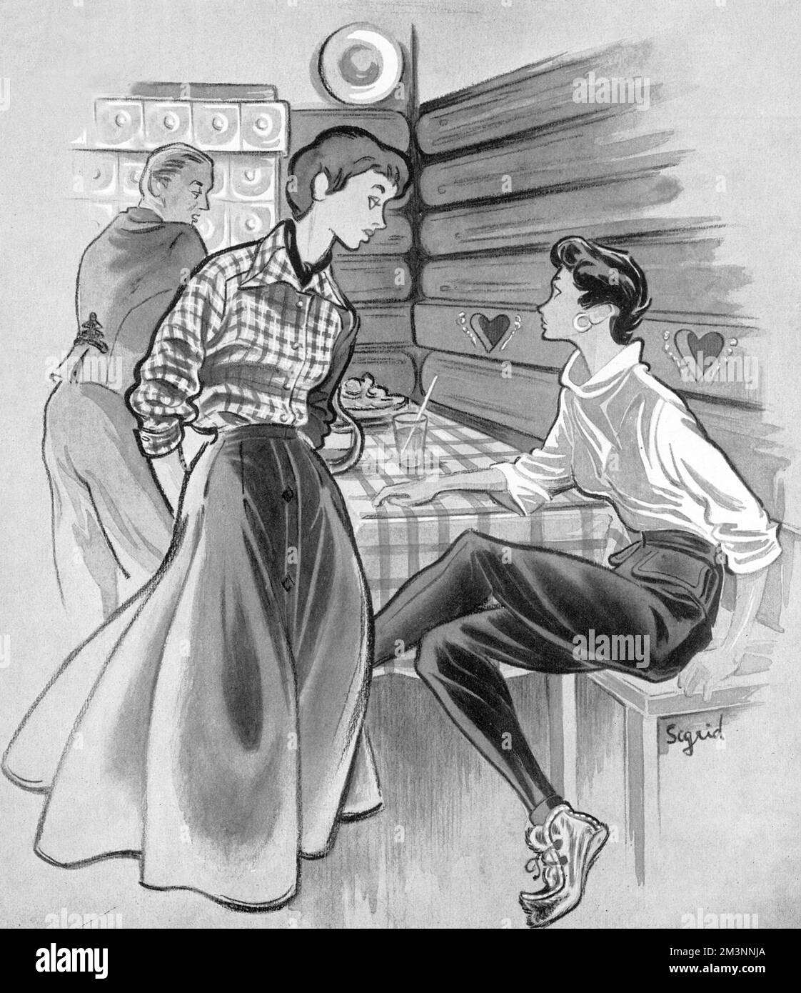 Apres ski fashion 1953 Foto Stock