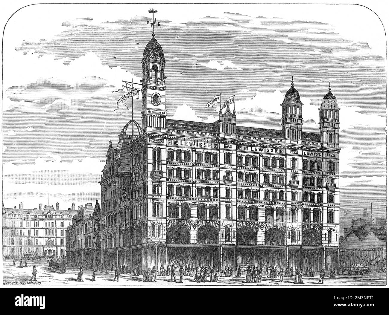 Il grande magazzino di Lewis, Liverpool Foto Stock