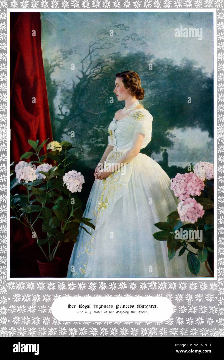 Ritratto di sua altezza reale, principessa Margherita, unica sorella della regina Elisabetta II Data: 1953 Foto Stock