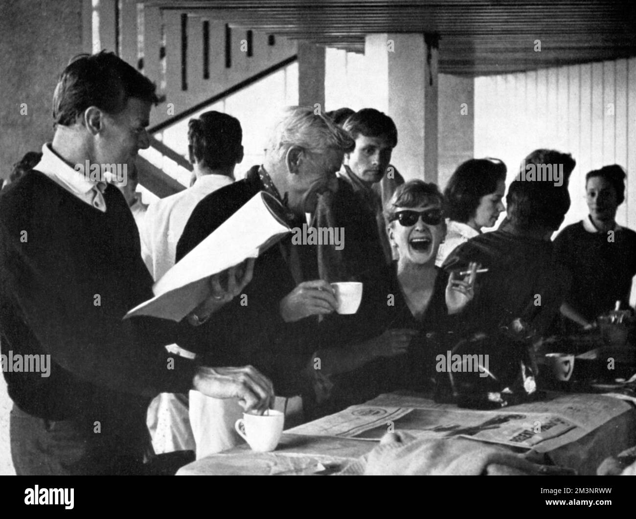 Andre Morell e Joan Greenwood, Chichester Festival Theatre Foto Stock