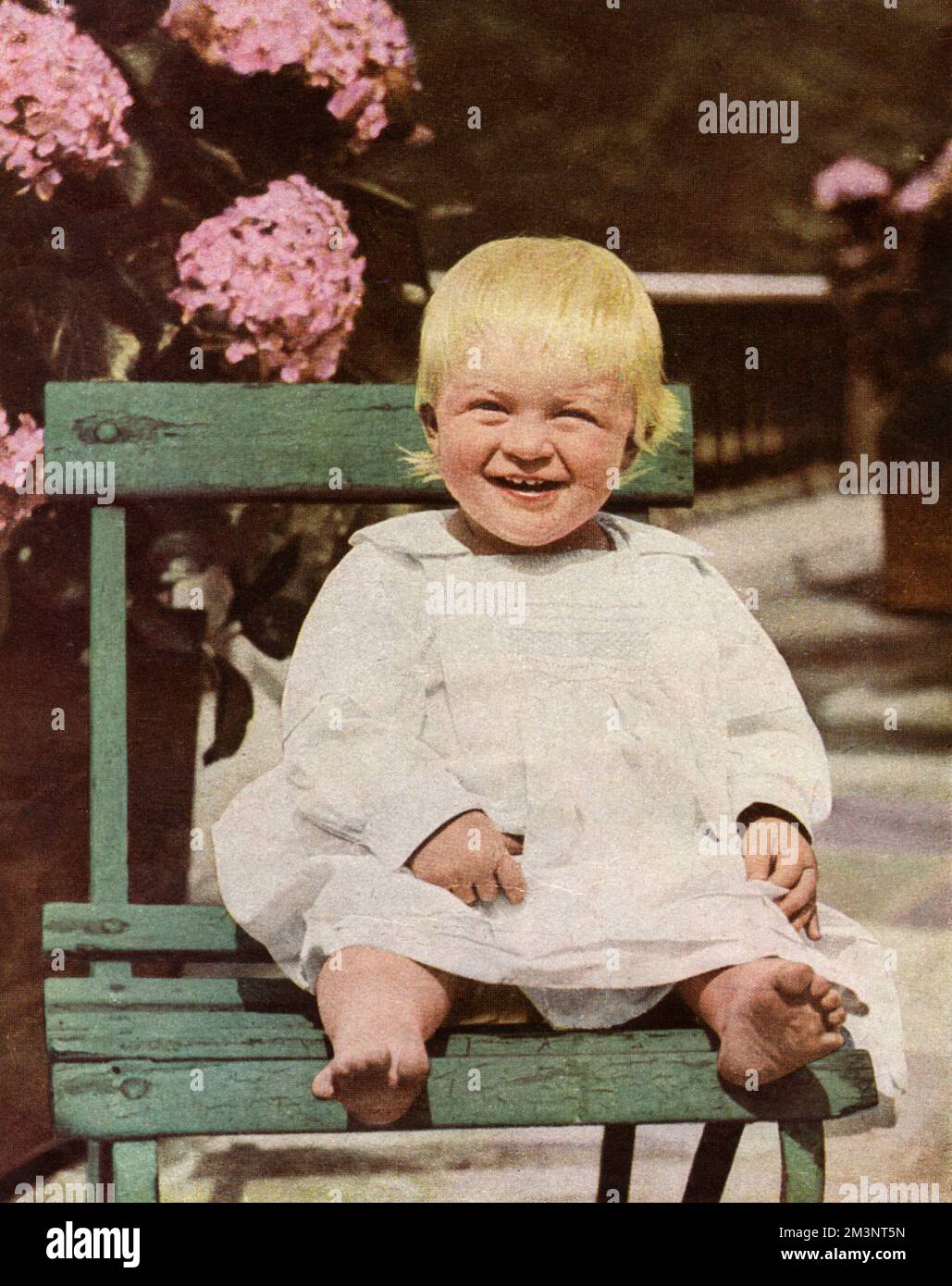 Principe Filippo, Duca di Edimburgo (1921), raffigurato all'età di quattordici mesi nel 1922. Il principe Filippo era il figlio più giovane del principe e della principessa Andrea di Grecia. Data: 1922 Foto Stock