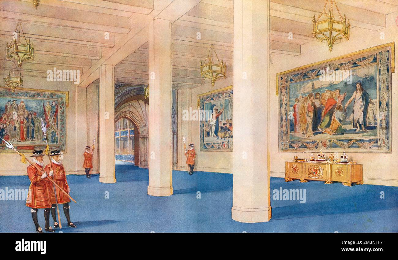 All'interno dell'annesso dell'Abbazia di Westminster - George vi Coronatio Foto Stock