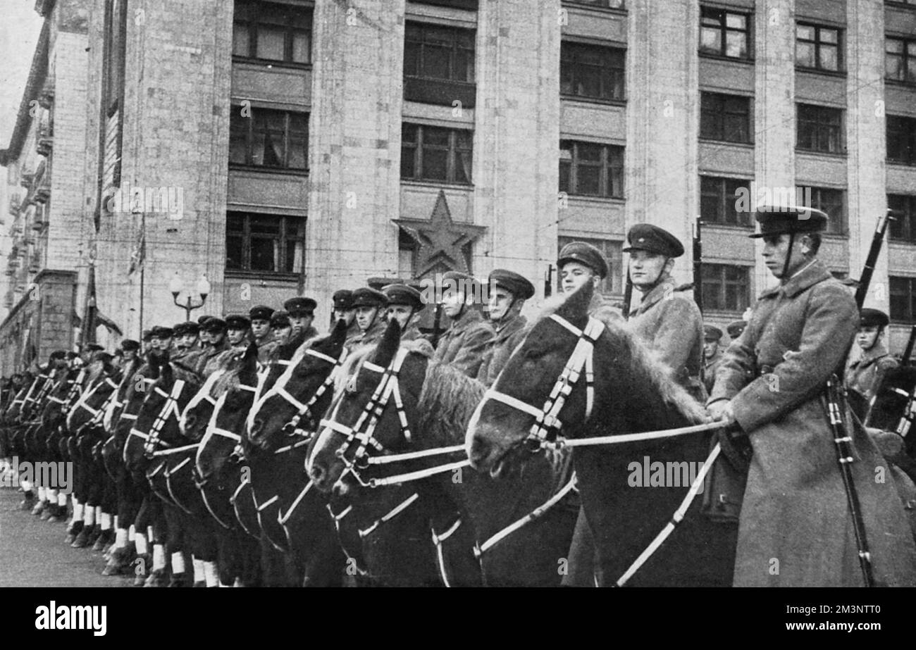 Cavalleria russa in Piazza Rossa, 1939 Foto Stock