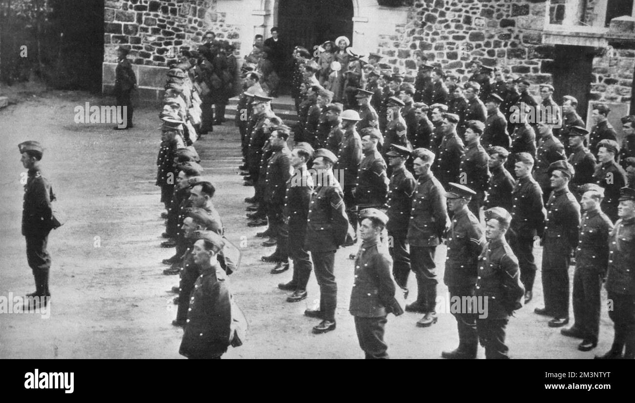 Servizio domenicale mattutino dell'esercito britannico in Francia, 1939 Foto Stock
