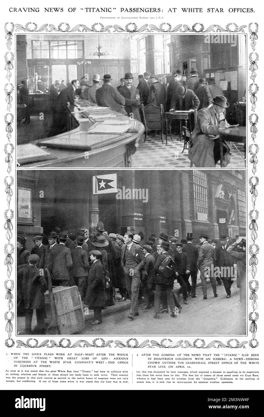 Titanic - Craving News presso gli uffici della White Star Foto Stock