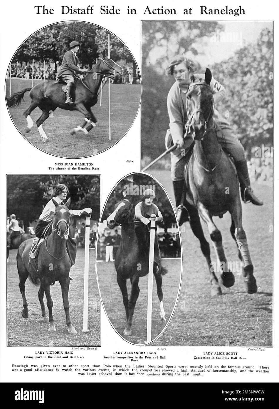 Ladies Mounted Sports a Ranelagh - Lady Alice Scott Foto Stock