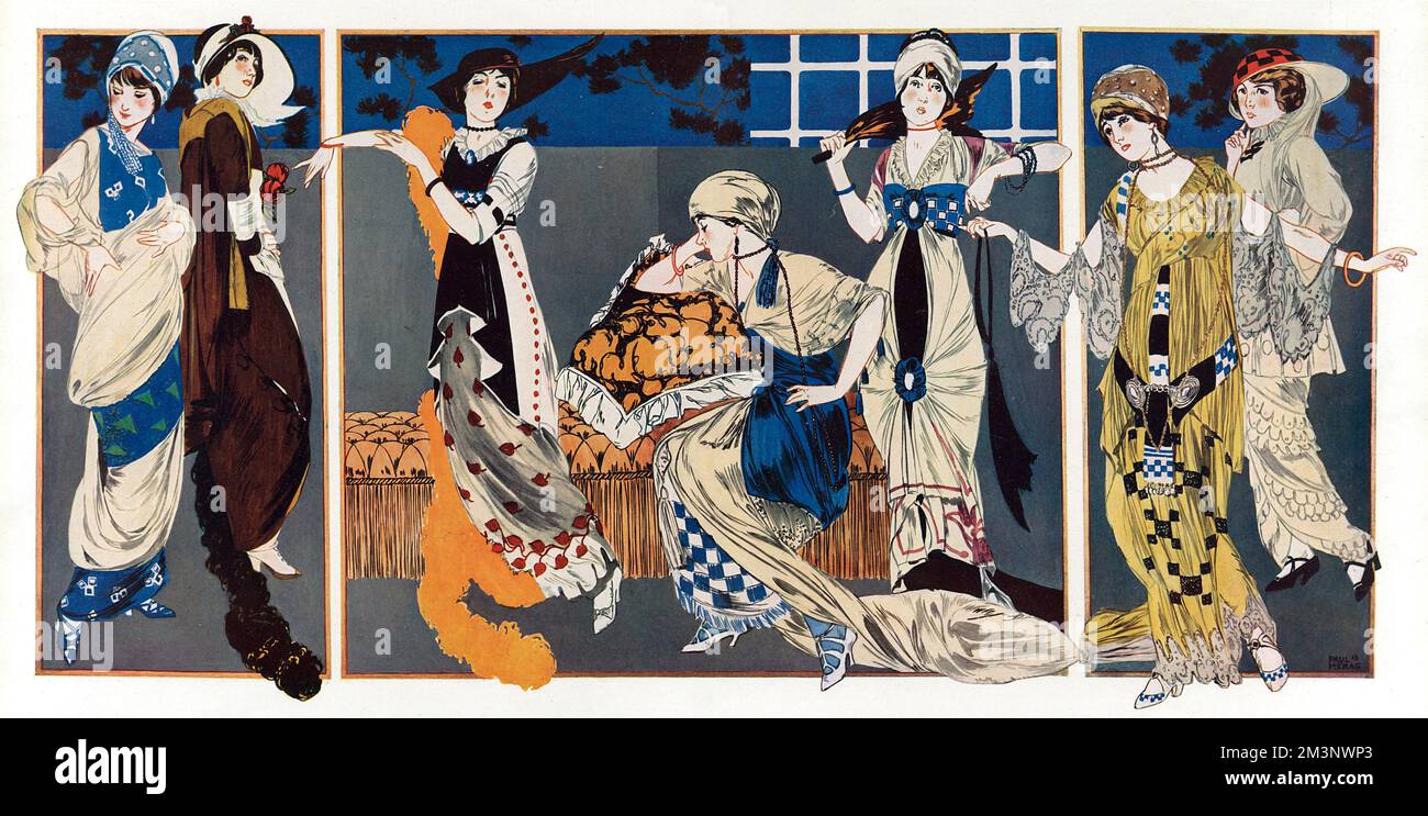 Moda ispirata a Leon Bakst Foto Stock