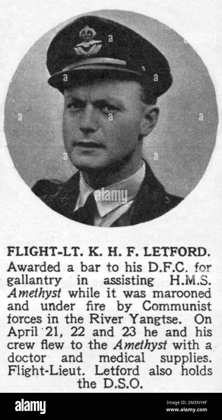 Tenente di volo K. H. F Letford, DFO Foto Stock