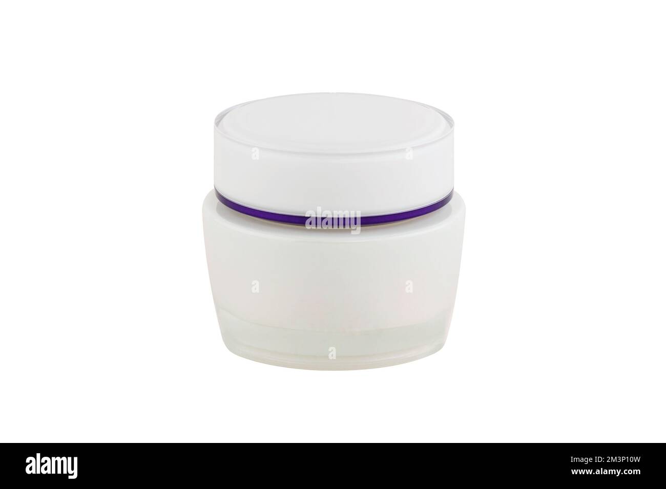 Vaso bianco crema isolato su sfondo bianco Foto Stock