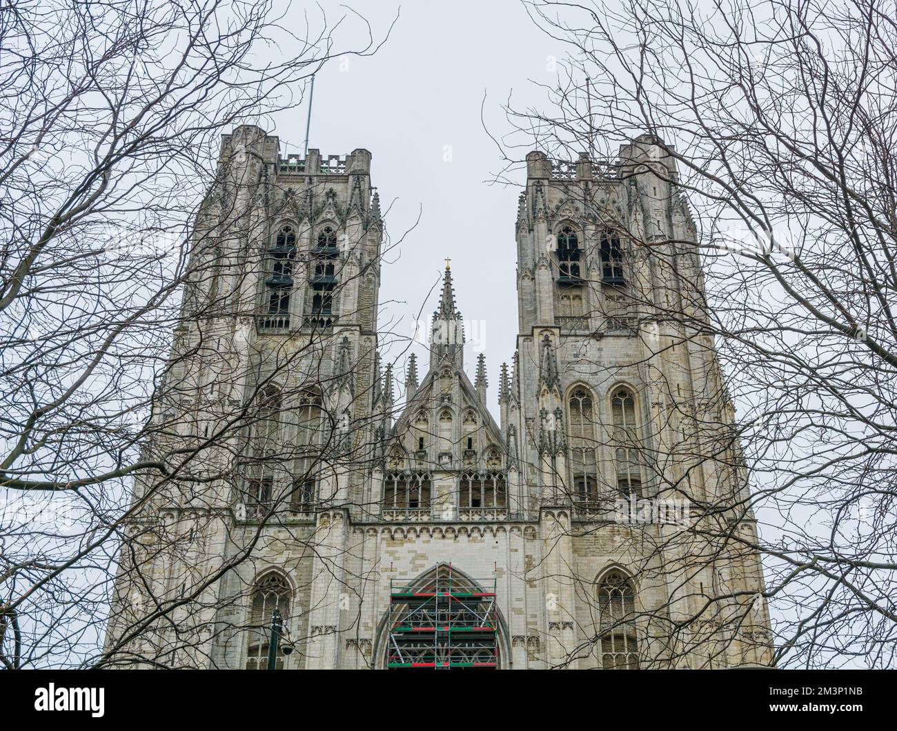 Cattedrale di San Michael e St. Gudula, una cattedrale cattolica romana medievale nel centro di Bruxelles, Belgio, Europa, Foto Stock