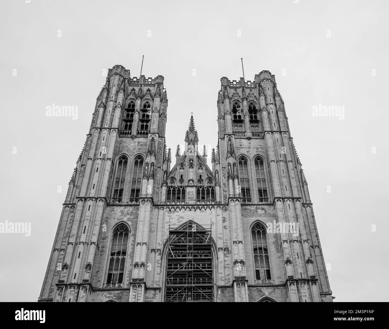 Cattedrale di San Michael e St. Gudula, una cattedrale cattolica romana medievale nel centro di Bruxelles, Belgio, Europa, Foto Stock