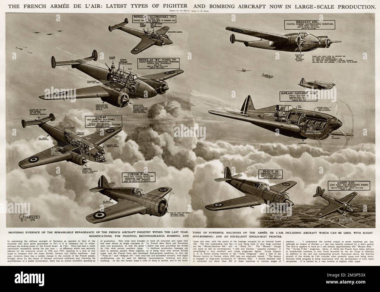L'aeronautica militare francese di G. H. Davis Foto Stock