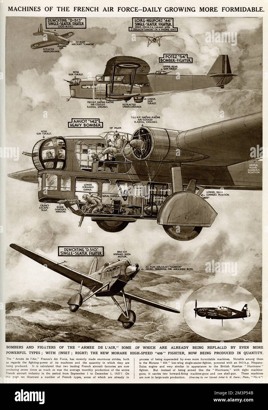 L'aeronautica militare francese di G. H. Davis Foto Stock