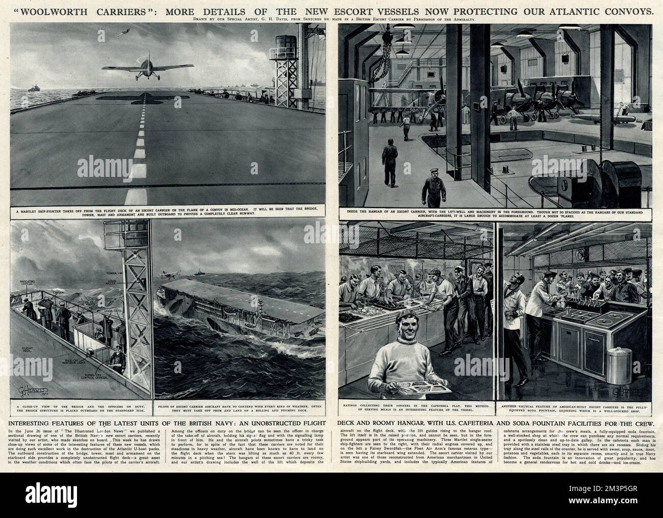 Nuovo tipo di nave di scorta di G. H. Davis Foto Stock