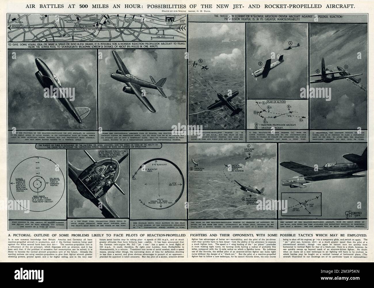 Battaglie aeree a 500 mph di G. H. Davis Foto Stock