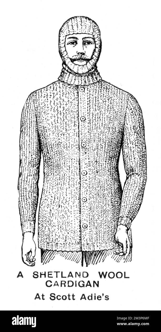 Shetland Wool Cardigan per soldati, prima guerra mondiale Foto Stock