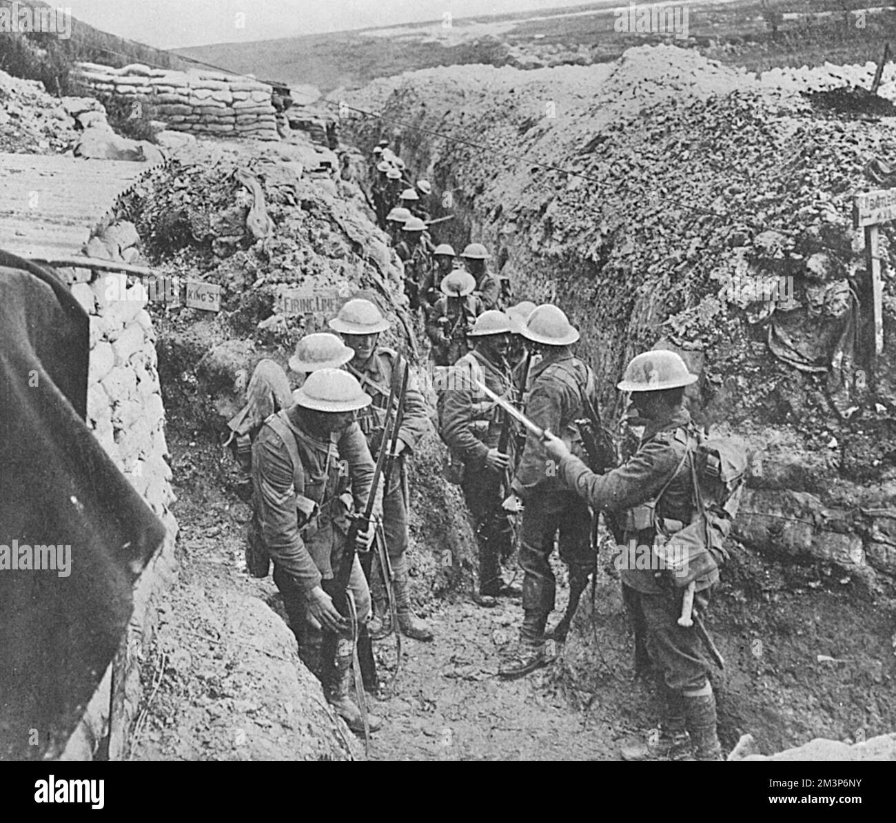 Primo giorno della somme - riparazione delle baionette Foto Stock
