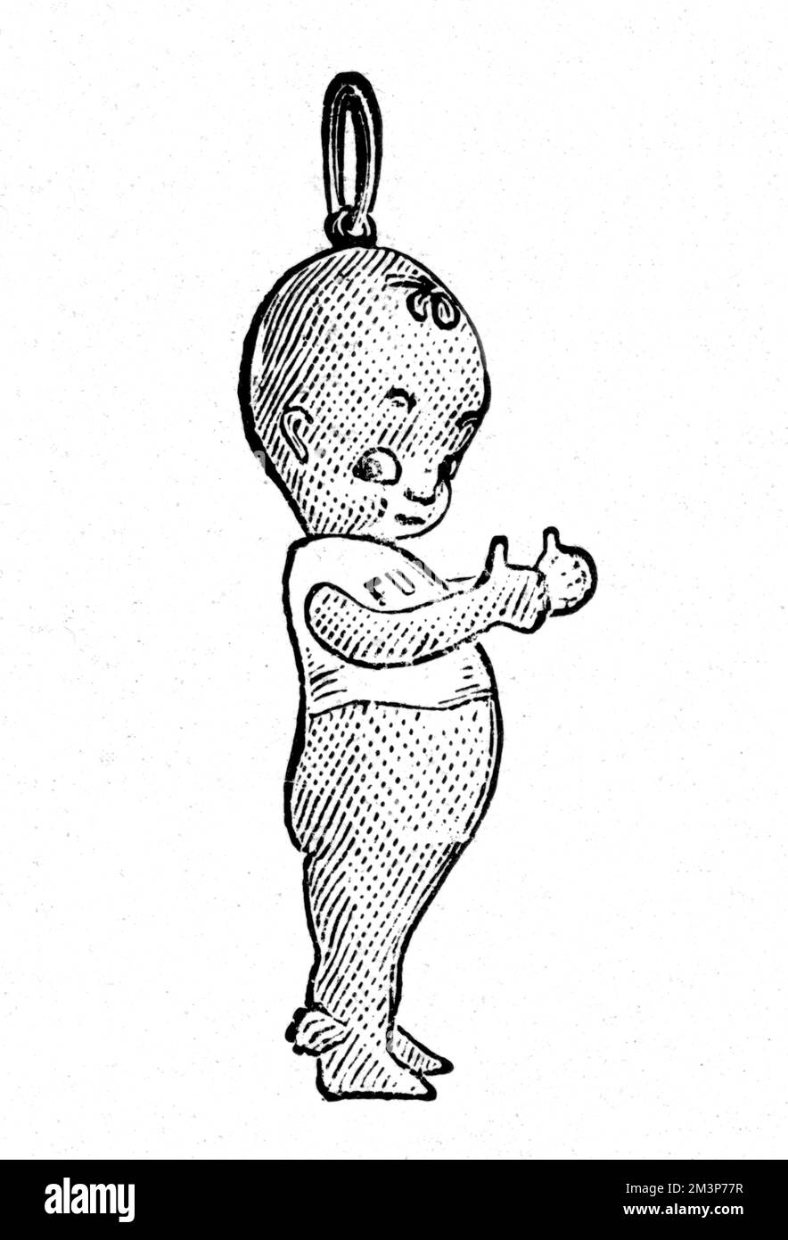 'Fum's Up', uno dei tanti ciondoli o mascotte prodotti durante la prima guerra mondiale e progettati per portare Buona fortuna. Foto Stock