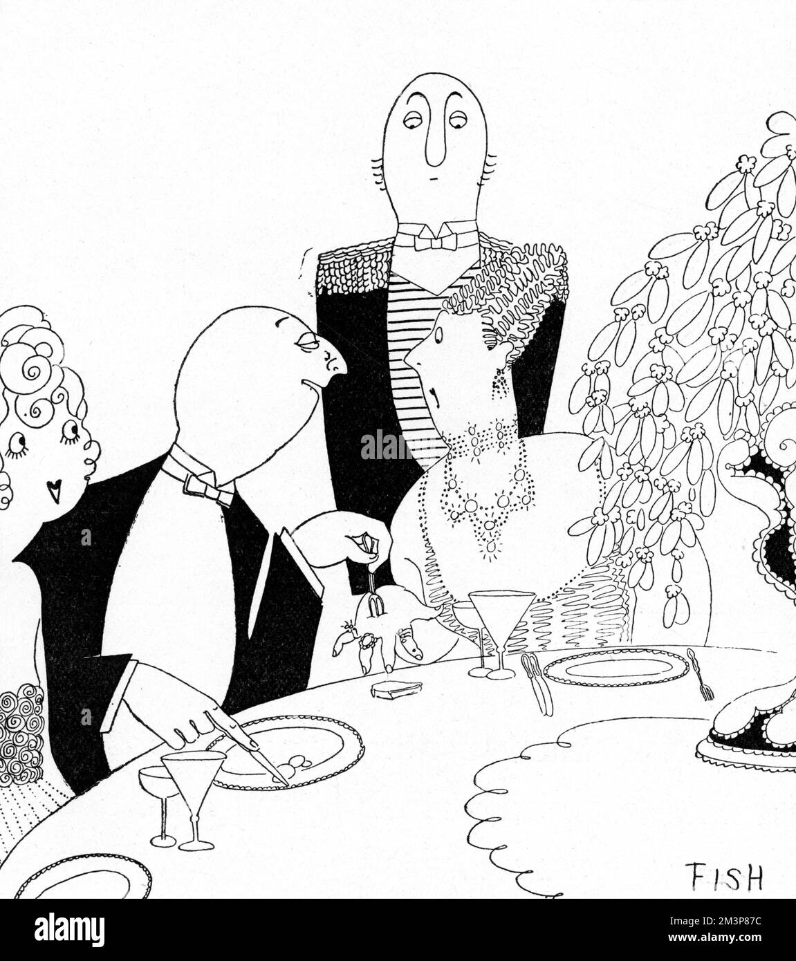 The Food Problem, fumetto WW1 di Fish Foto Stock