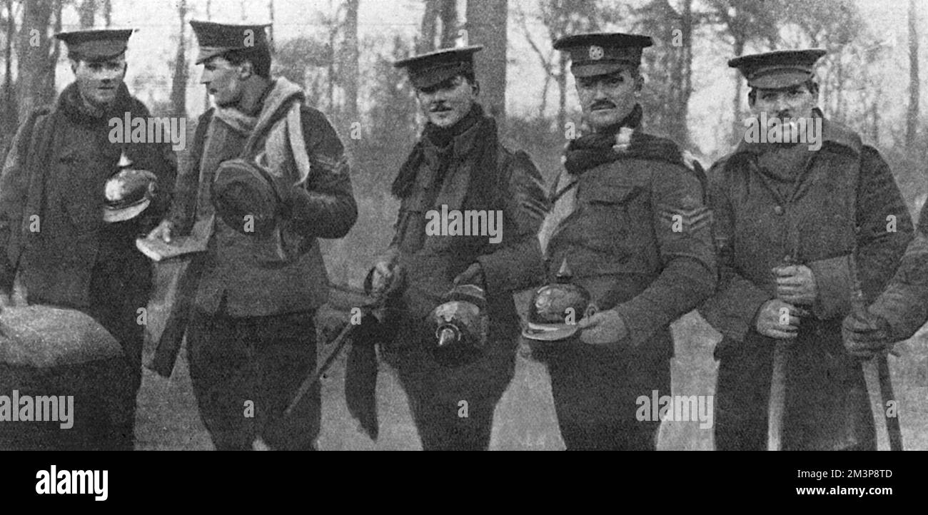 Regali dai tedeschi dopo la tregua di Natale, prima guerra mondiale Foto Stock