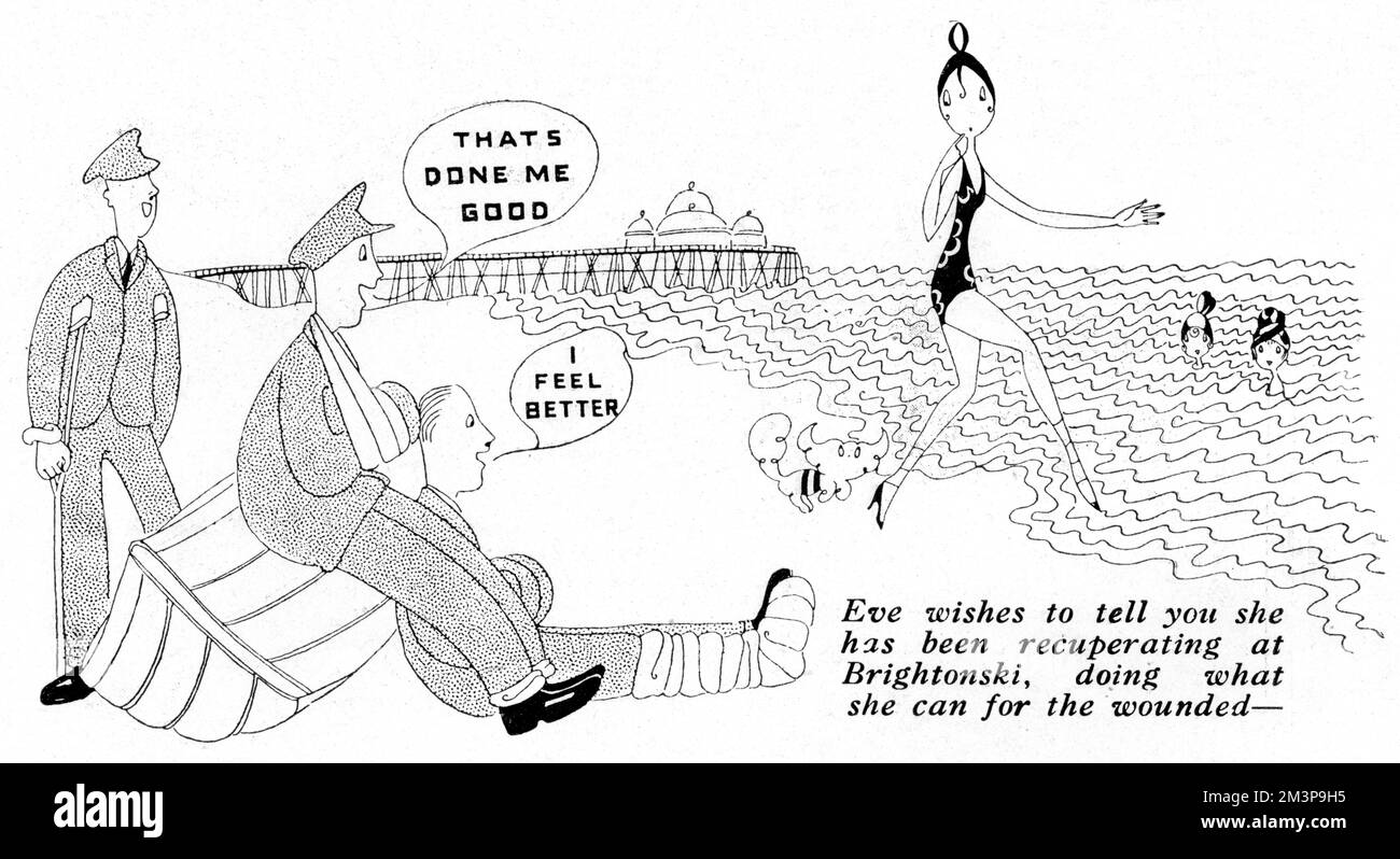 Eve a Brighton, WW1 Foto Stock