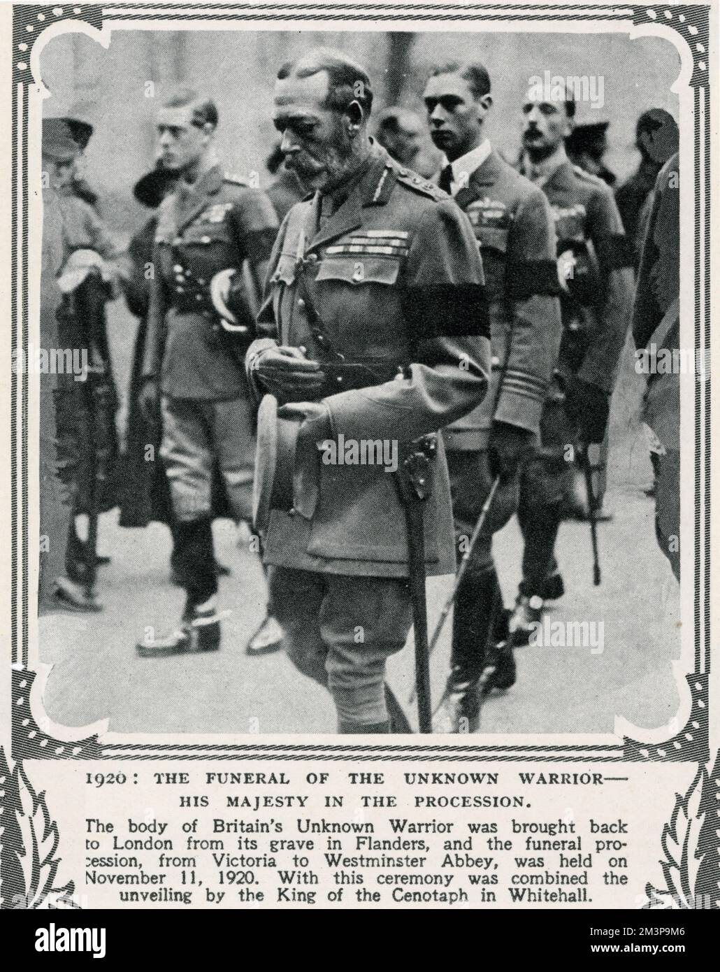 The Funeral of the Unknown Warrior Foto Stock