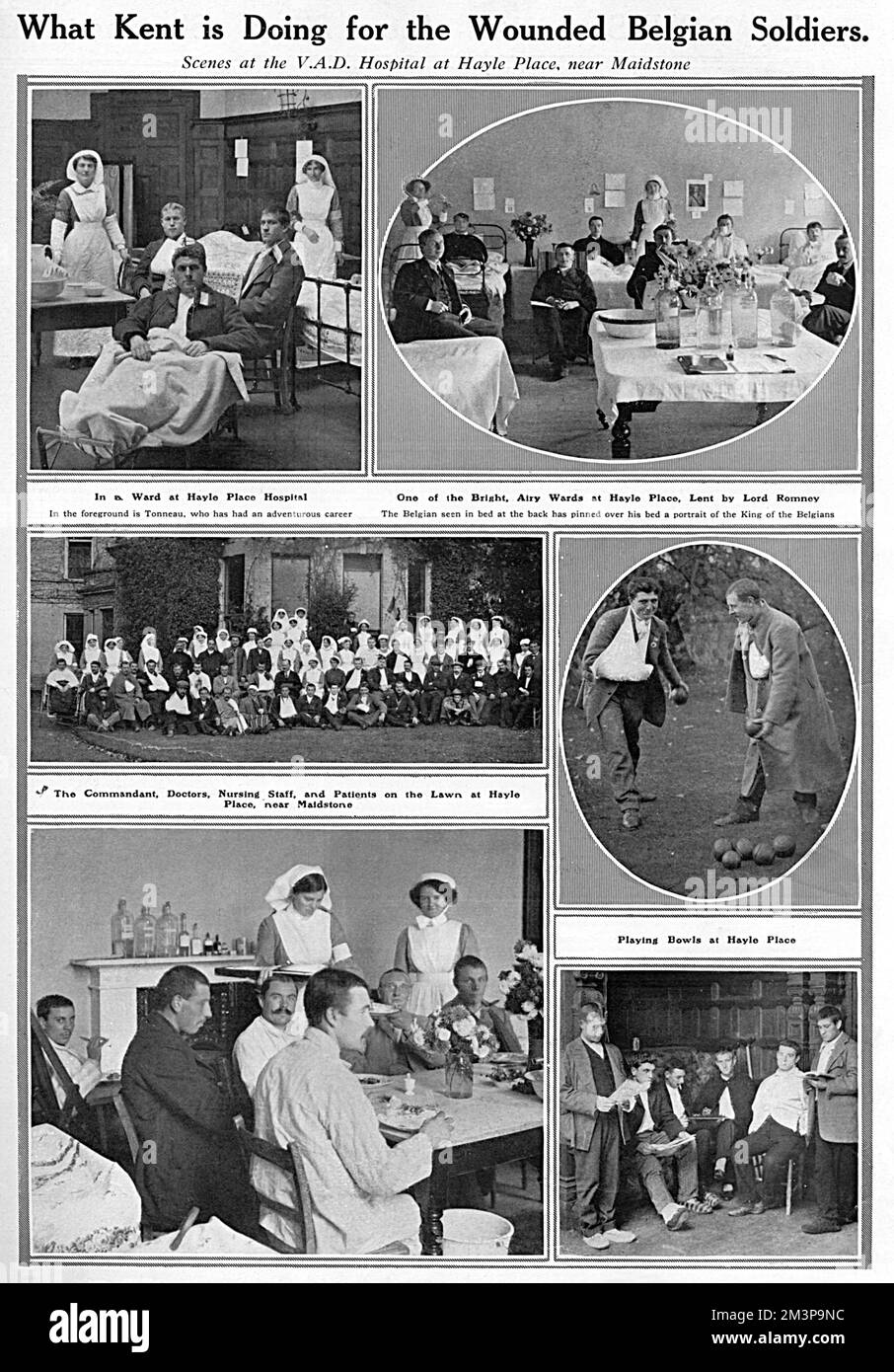 Scene all'ospedale V.A.D. di Hayle Place Foto Stock