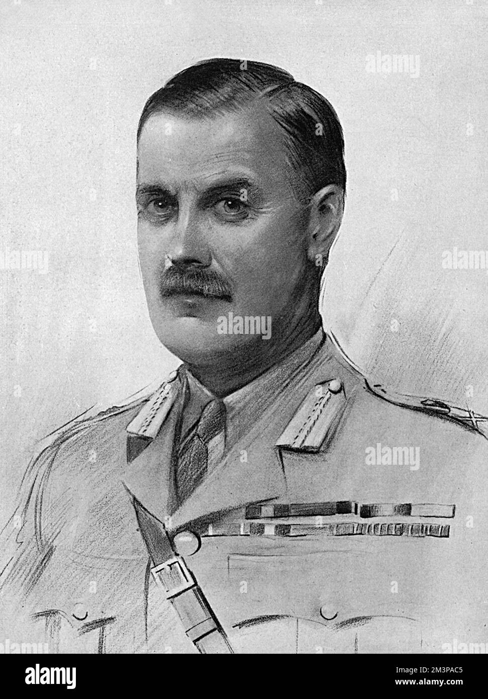 Tenente generale Sir George Mark Watson Macdonogh GBE, KCB, KCMG (4 marzo 1865 10 luglio 1942), ufficiale generale dell'esercito britannico. Dopo il primo servizio nei Royal Engineers divenne un ufficiale di stato maggiore prima dello scoppio della prima guerra mondiale. Il suo ruolo principale nella guerra fu come direttore dell'intelligence militare presso l'Ufficio della guerra nel 1916-18. Data: 1918 Foto Stock