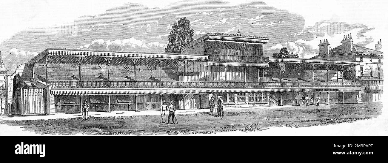 La nuova tribuna al Lord's Cricket Ground Foto Stock