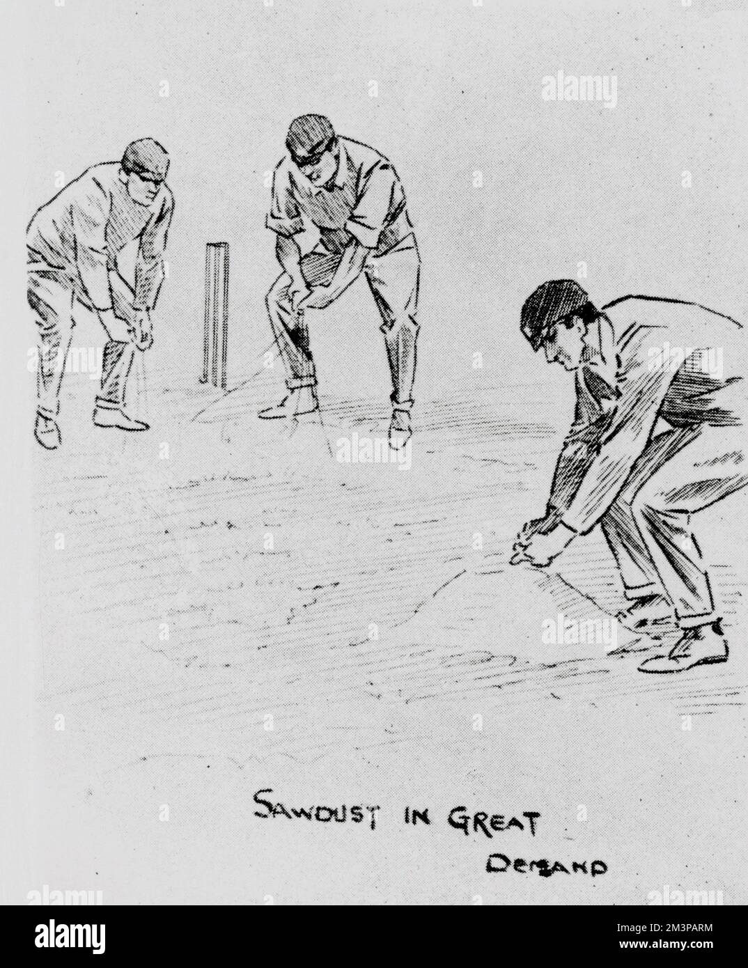 Cricket Match, Inghilterra contro Australia 1902 Foto Stock