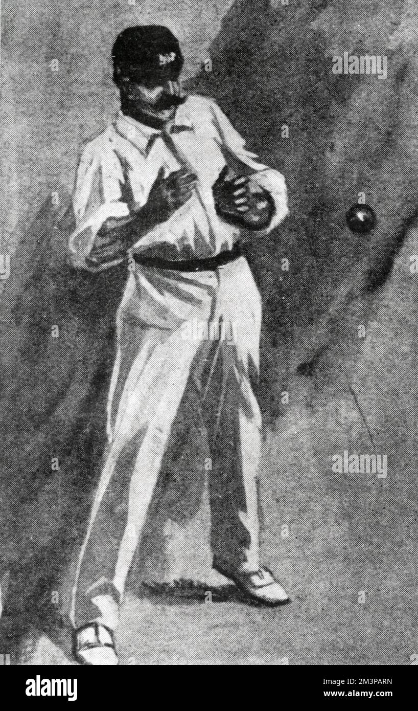 Cricket Match, Inghilterra contro Australia 1902 Foto Stock