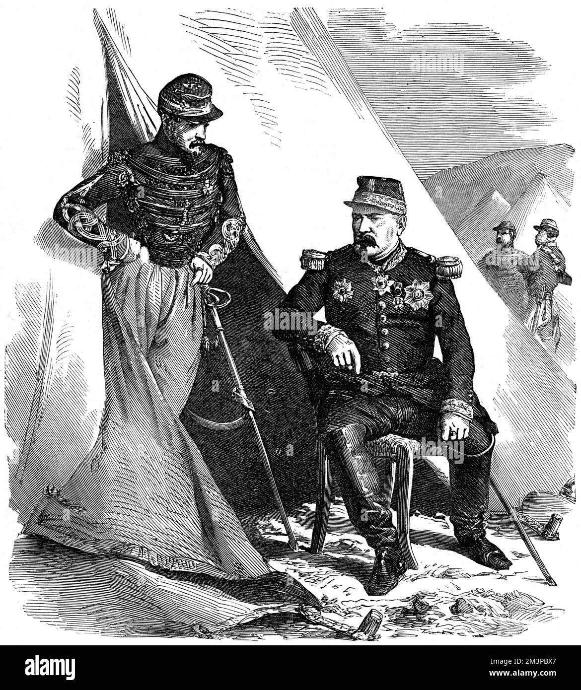 Il generale Bosquet e il capitano Dampierre Foto Stock