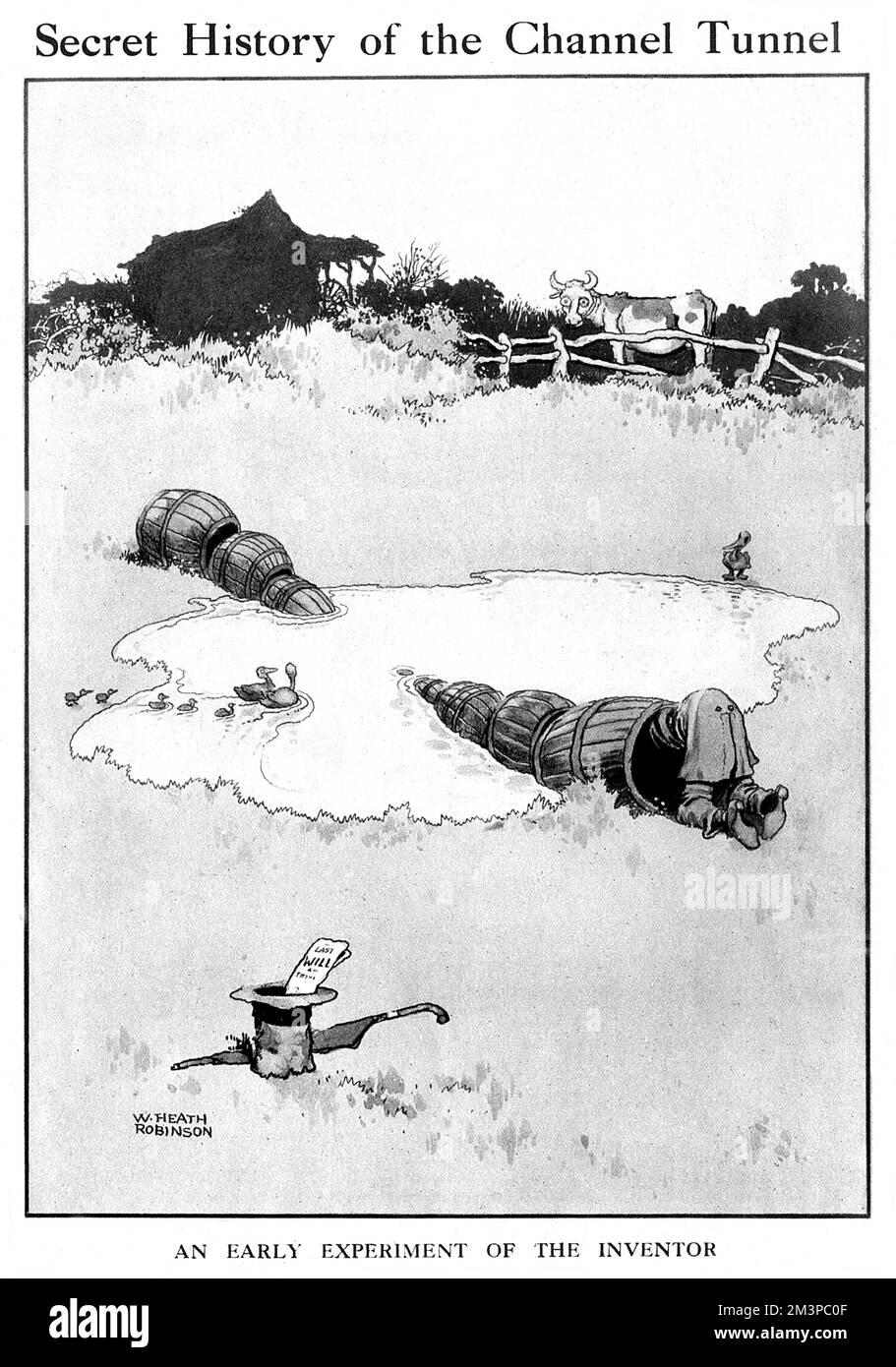 Storia segreta del tunnel della Manica di Heath Robinson Foto Stock