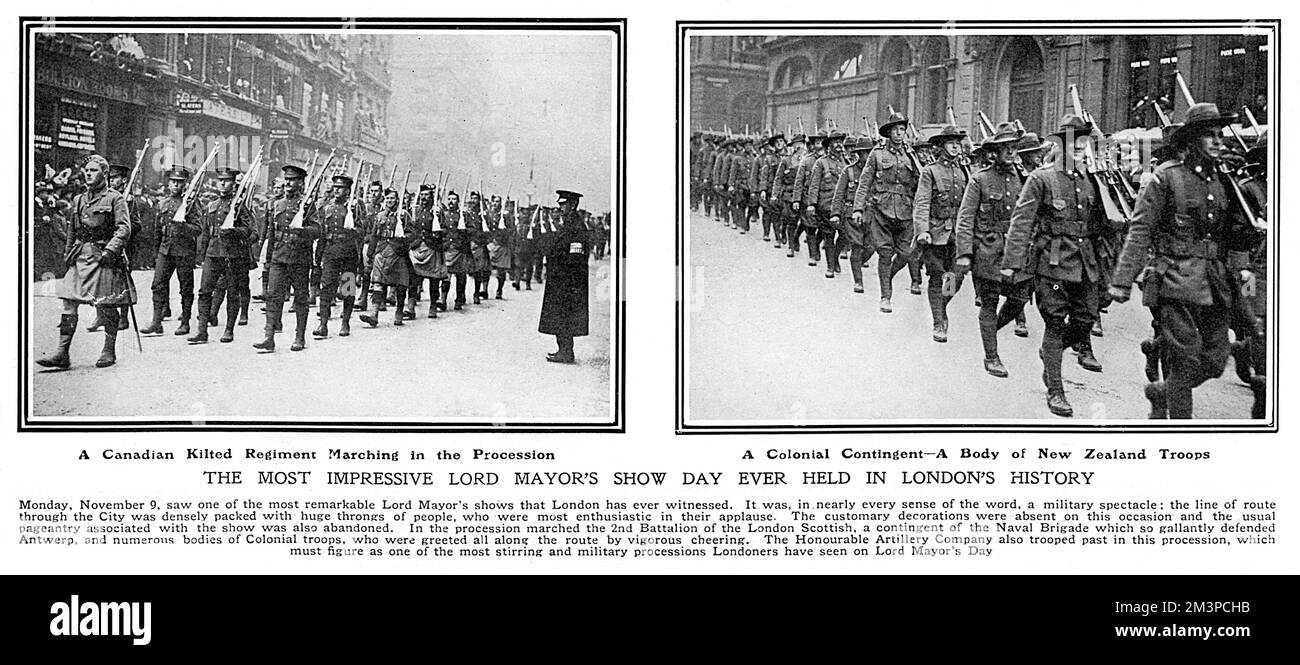 Lord Mayor's Show, 1914 Foto Stock