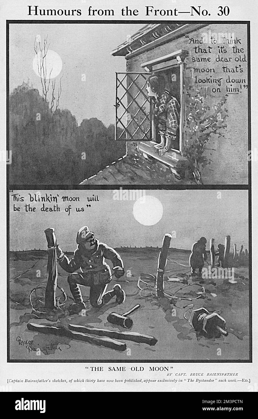 The Same Old Moon di Bairnsfather Foto Stock