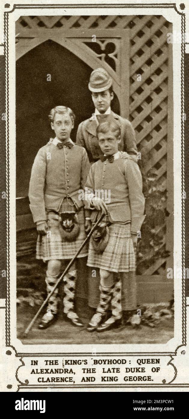 Principessa Alexandra di Galles con i suoi due figli maggiori Foto Stock