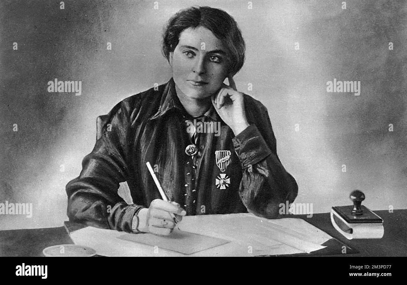 Prima Guerra Mondiale - Emilienne Moreau, Eroina di Loos - Croix de Guerre Foto Stock